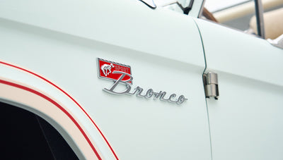 Bronco Badge on Diamond Blue Ranger Stripe Custom Bronco