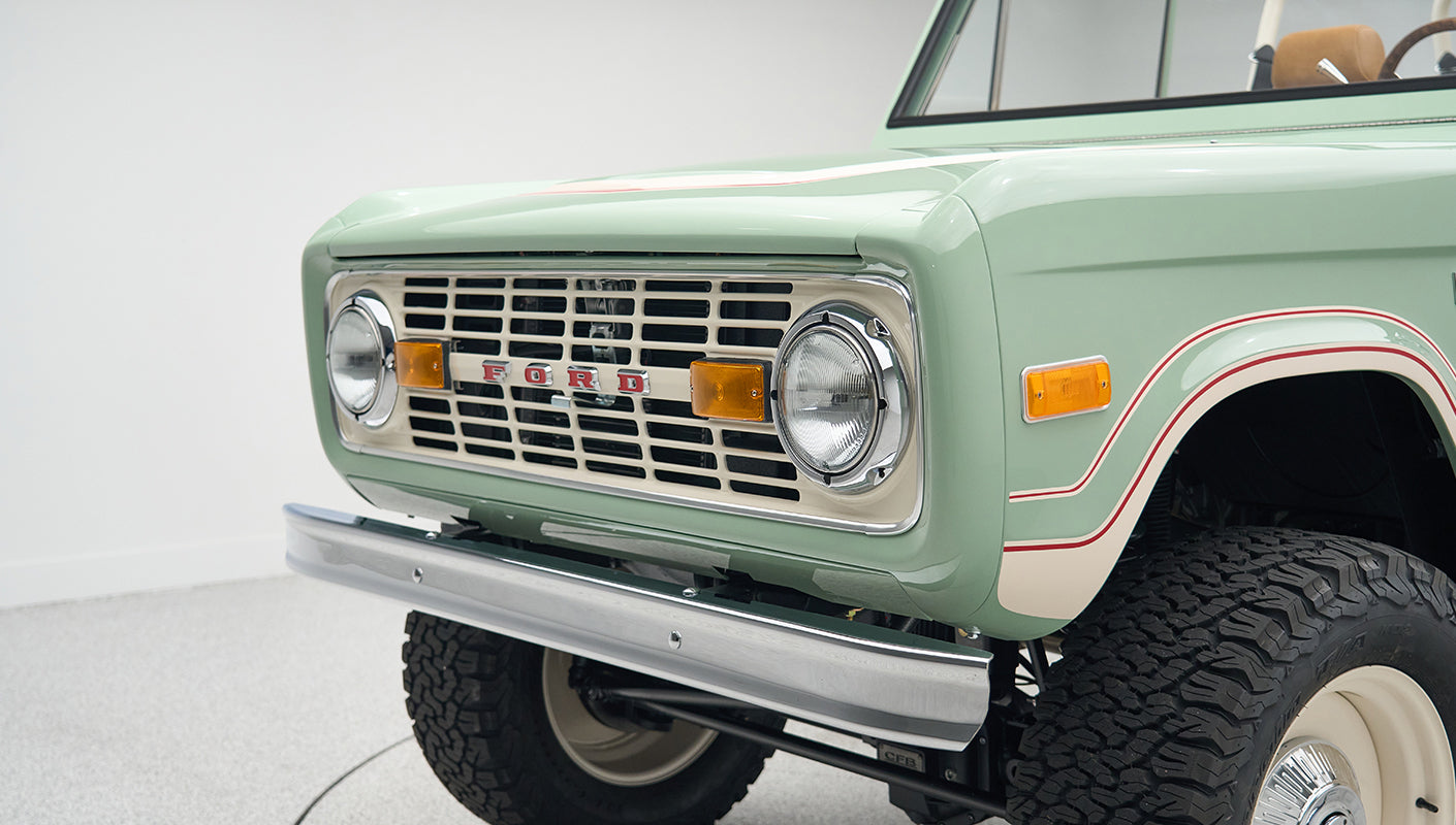 Classic Ford Bronco engine bay