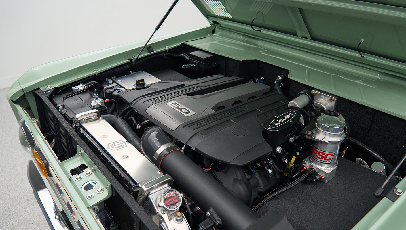 Classic Ford Bronco engine bay