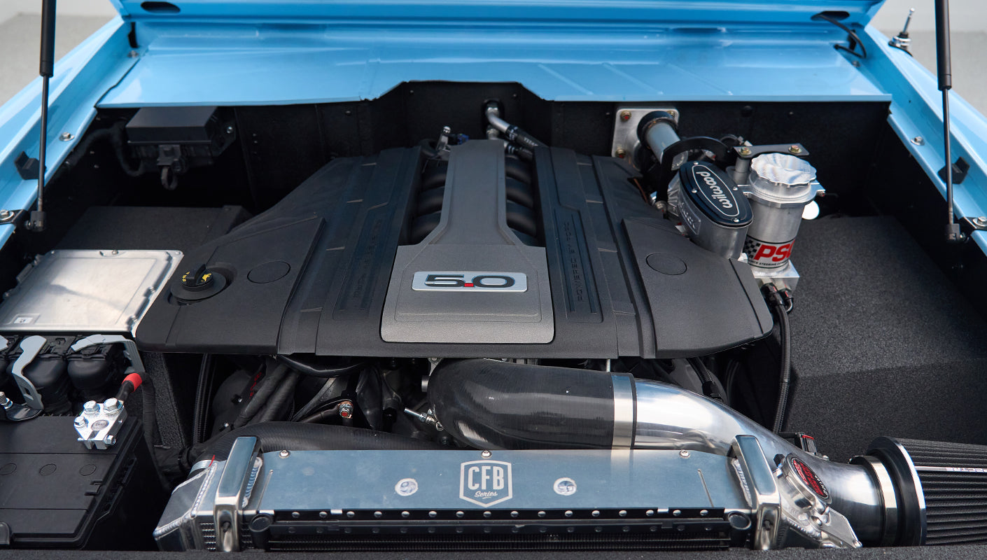 Classic Ford Bronco engine bay