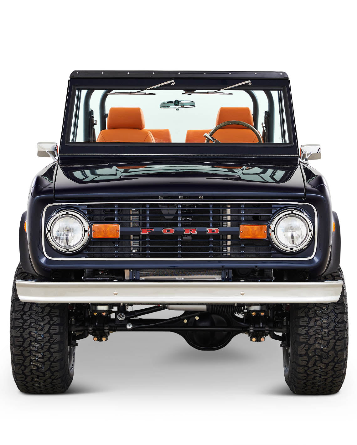 Classic Ford Bronco during a beach story
