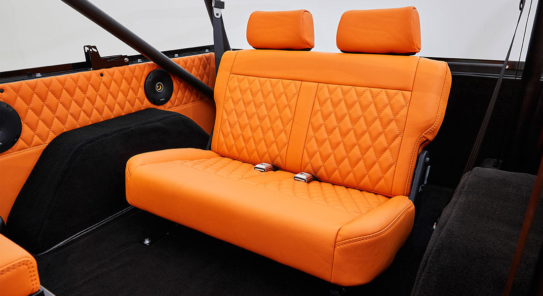 1974 Classic Ford Broncos Coyote Series Alys Beach with Orange Interior and black soft top