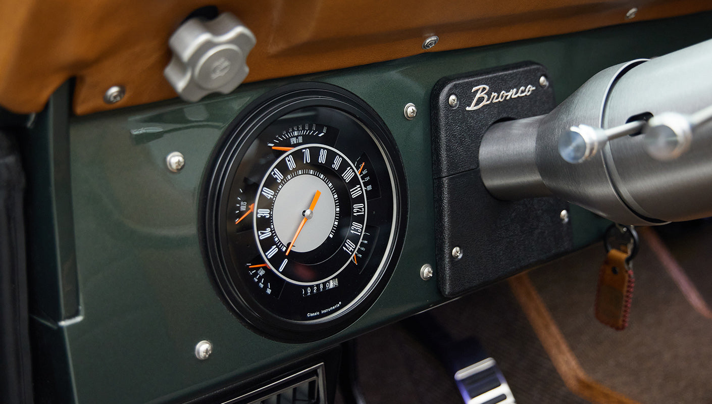 1973 classic ford bronco in highland green speedo