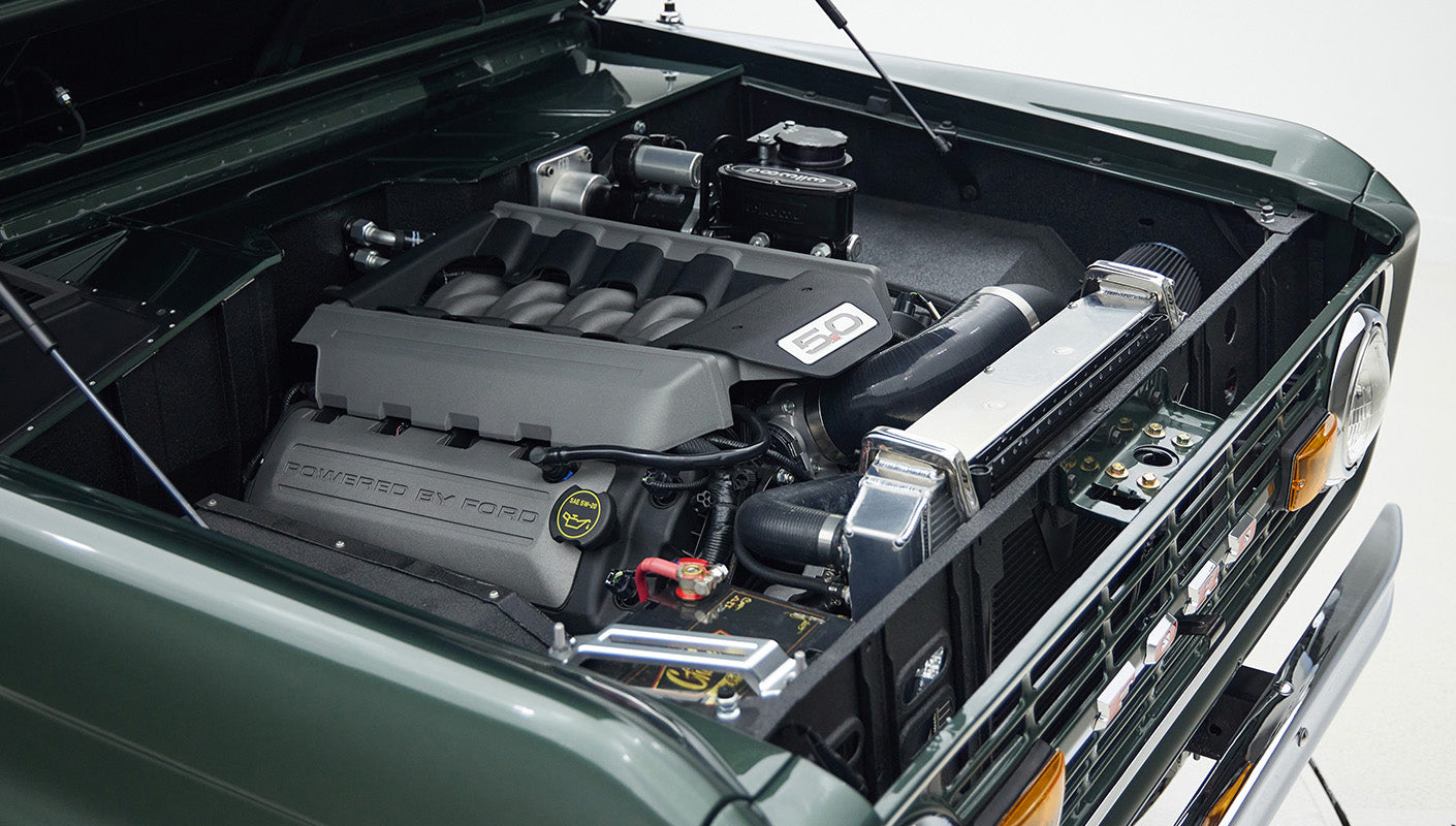 1973 classic ford bronco in highland green passenger motor