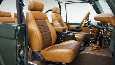 1973 classic ford bronco in highland green passenger seat