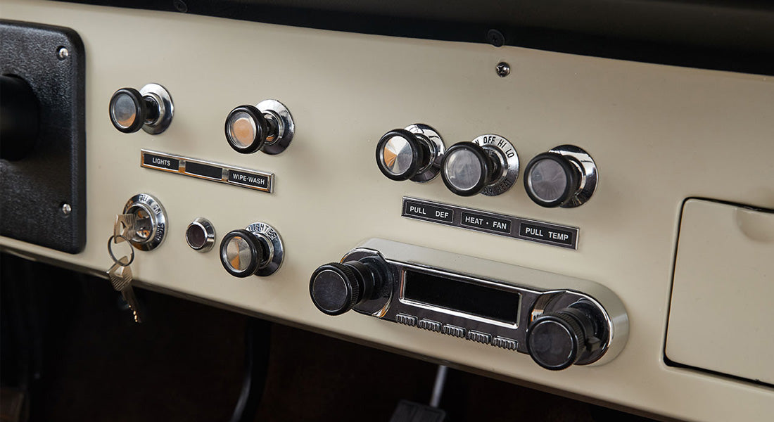 Classic Ford Bronco dashboard