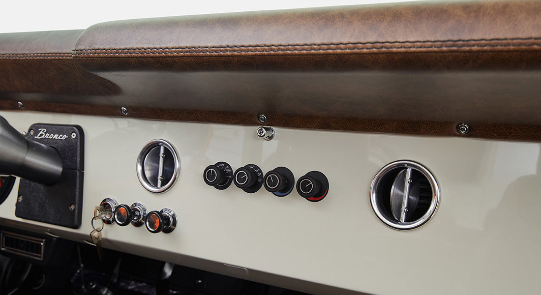 Classic Ford Bronco dashboard