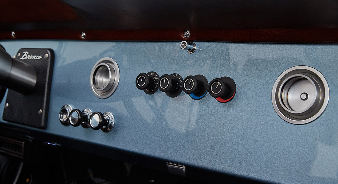 Classic Ford Bronco dashboard