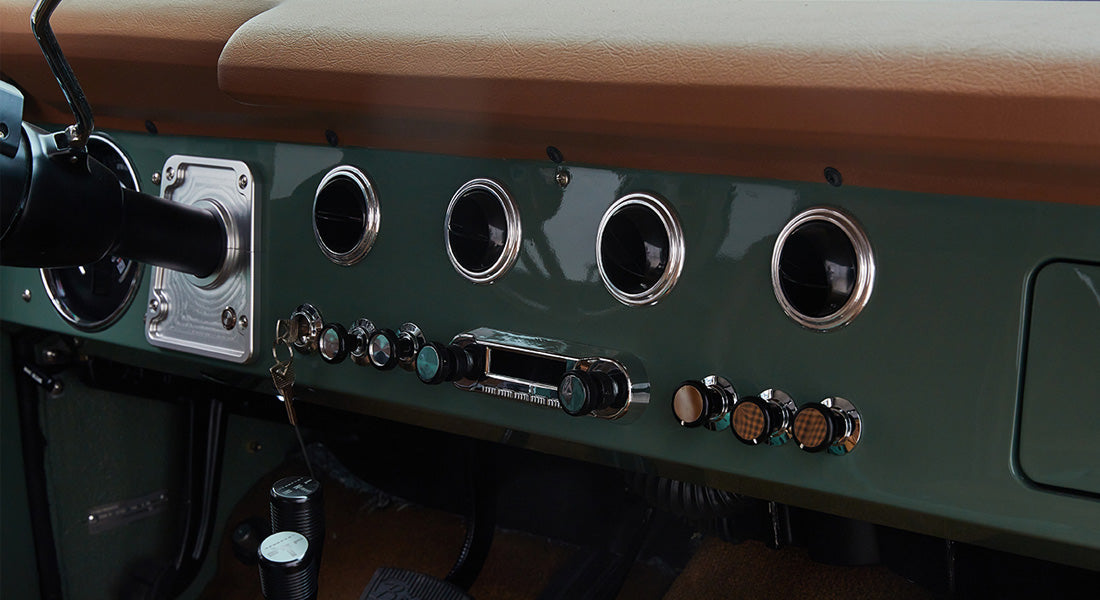 Classic Ford Bronco dashboard