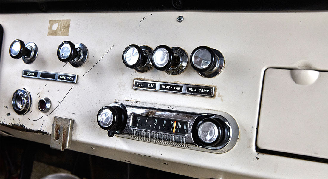 Classic Ford Bronco dashboard