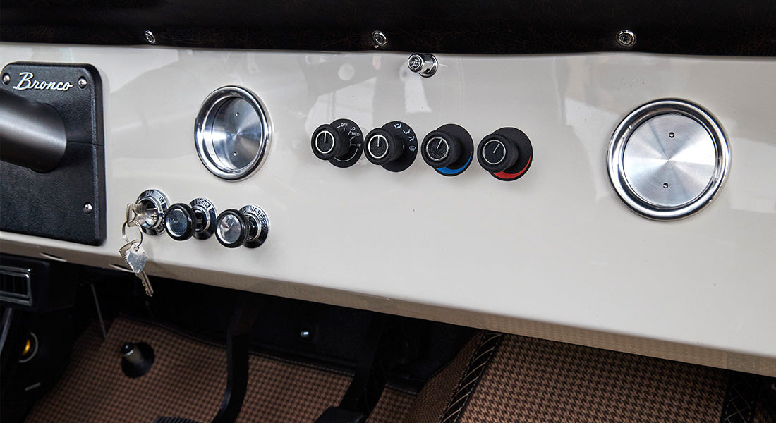 Classic Ford Bronco dashboard