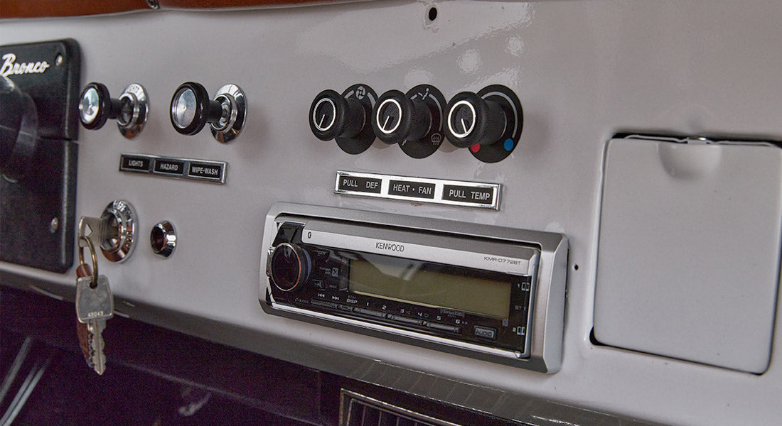 Classic Ford Bronco dashboard
