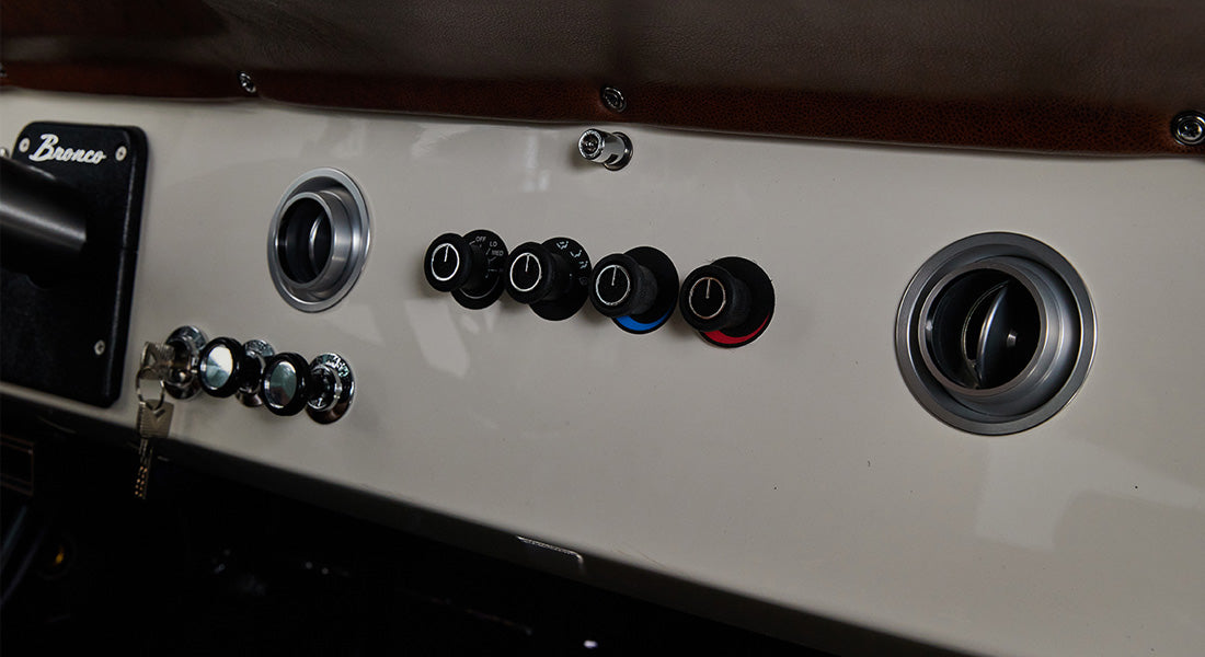 Classic Ford Bronco dashboard