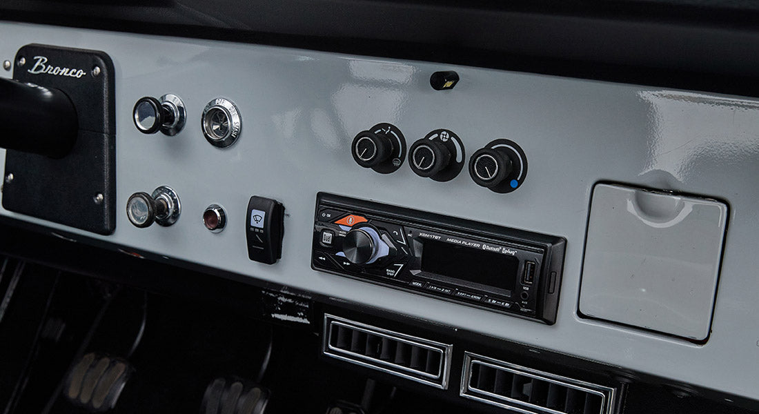 Classic Ford Bronco dashboard