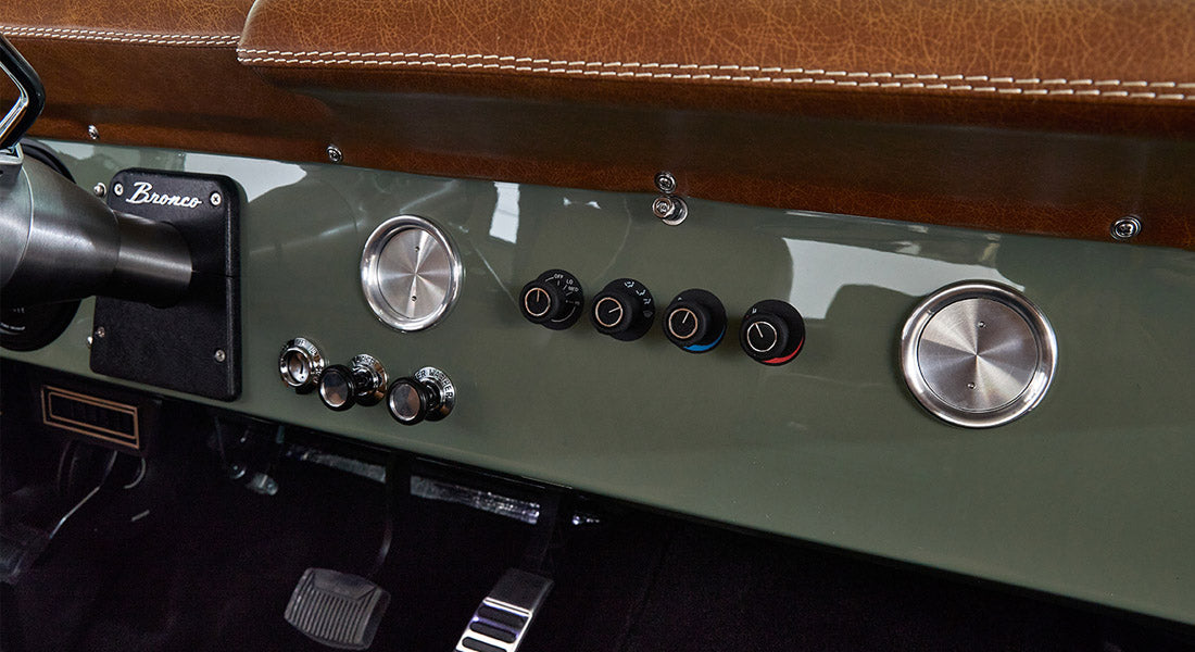 Classic Ford Bronco dashboard