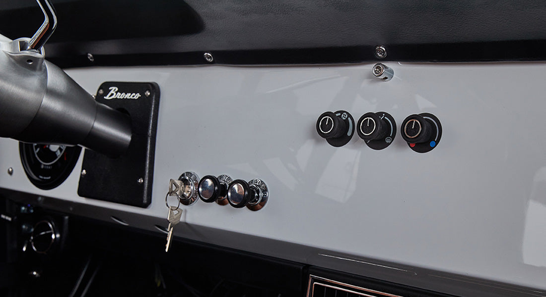 Classic Ford Bronco dashboard