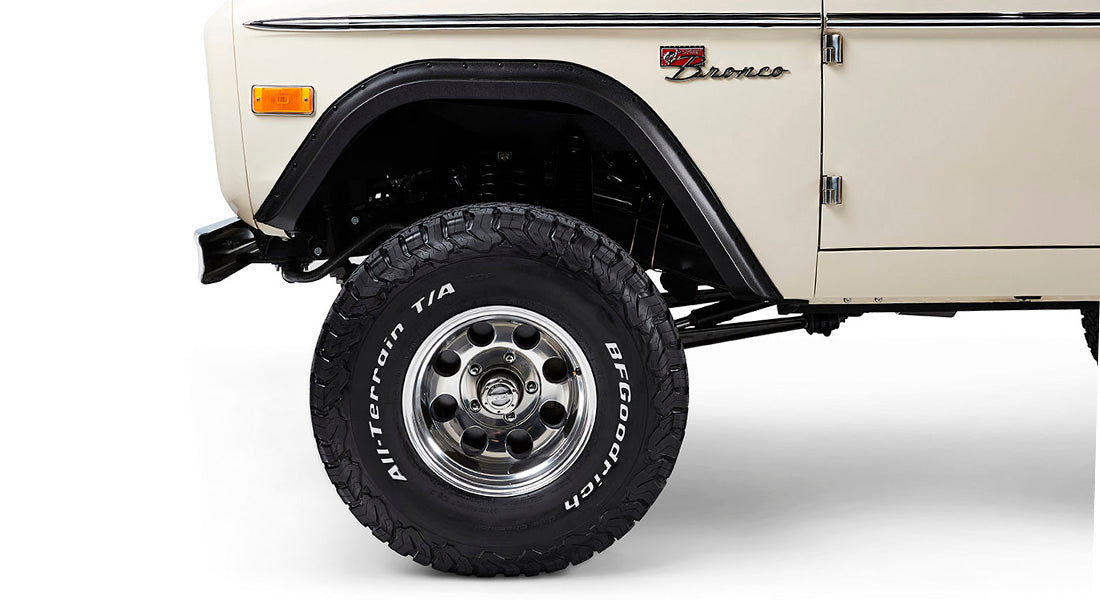 Classic Ford Bronco wheel and tire detail
