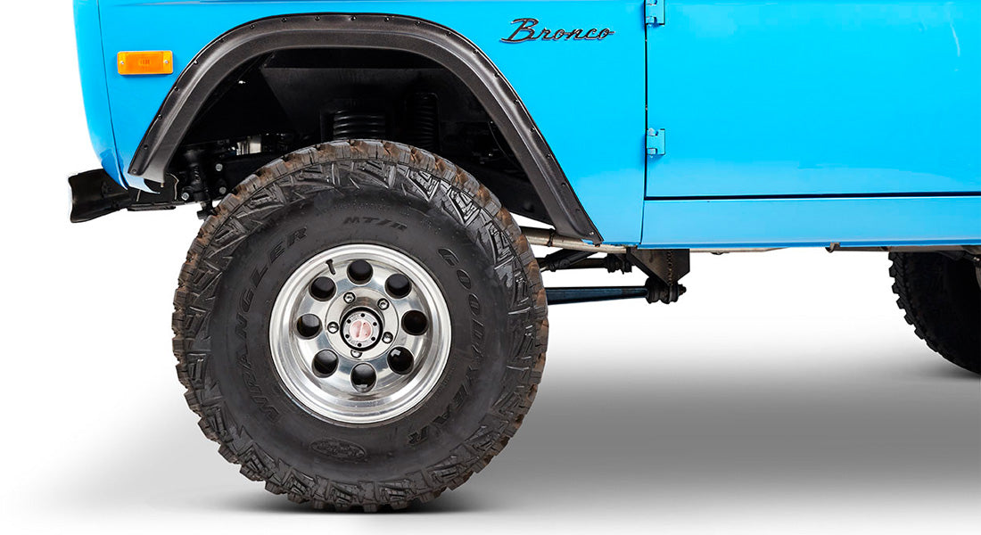 Classic Ford Bronco wheel and tire detail
