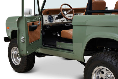 1973 Classic Ford Broncos Coyote Series in Boxwood Green with Whiskey Interior with family roll cage muirfield