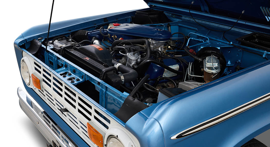 Ford Bronco Restored 1976 Brittany Blue 302 v8 with White Hard Top