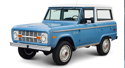 Ford Bronco Restored 1976 Brittany Blue 302 v8 with White Hard Top