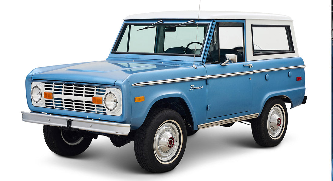 Classic Ford Bronco front driver-side view