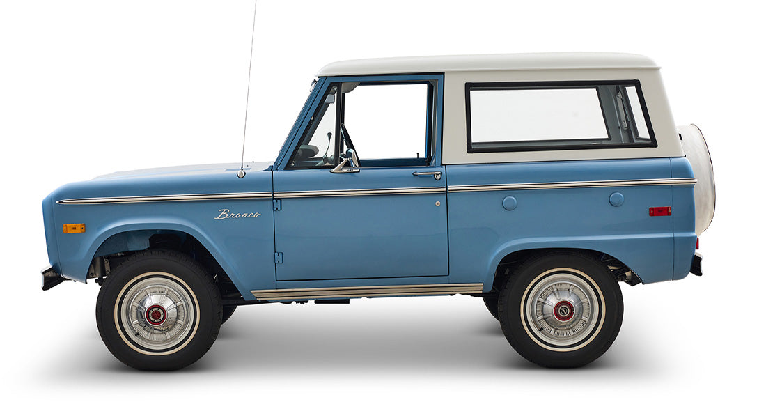 Ford Bronco Restored 1976 Brittany Blue 302 v8 with White Hard Top