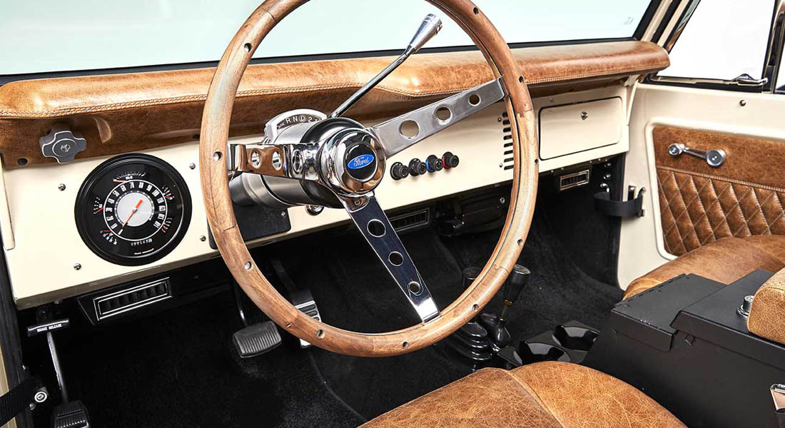 Classic Ford Bronco dashboard