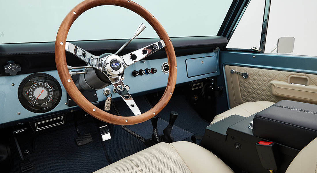 Classic Ford Bronco dashboard