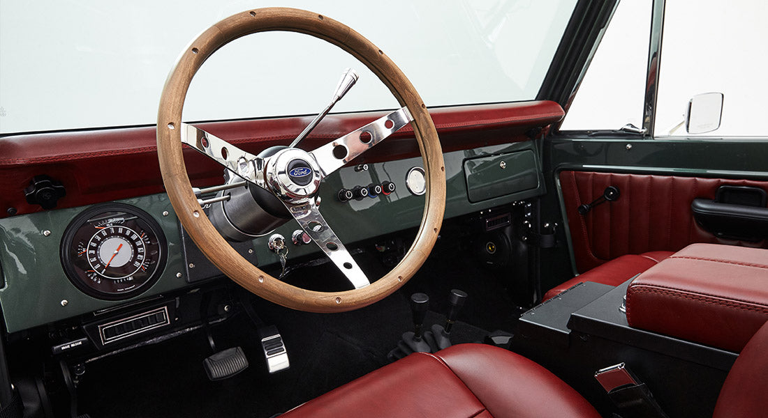 Classic Ford Bronco dashboard