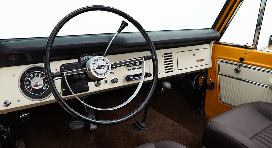Classic Ford Bronco dashboard