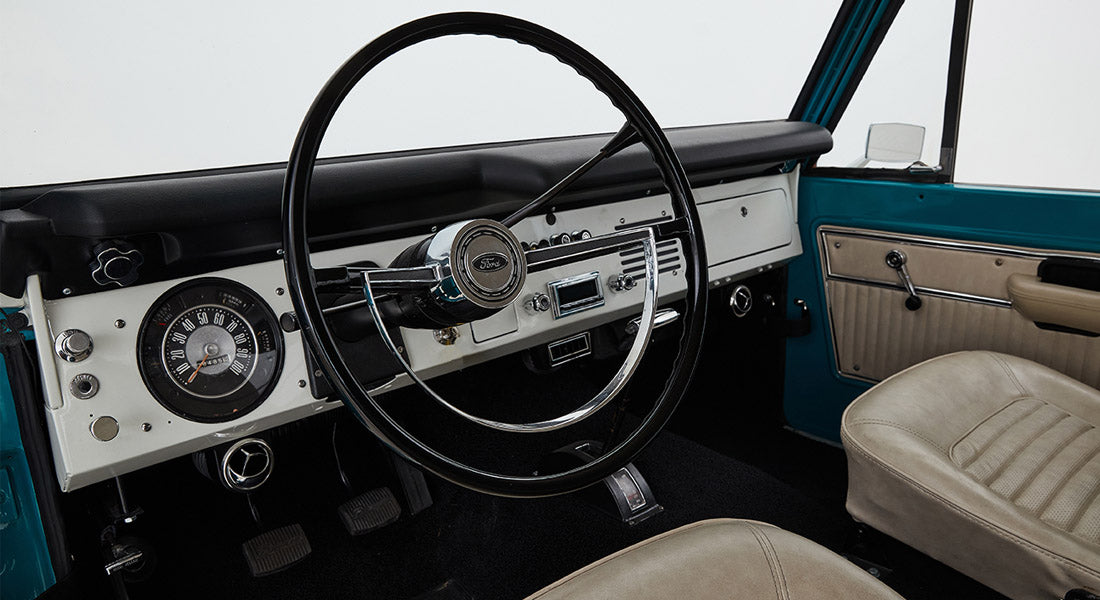 Classic Ford Bronco dashboard