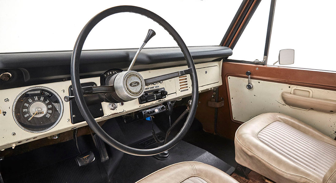 Classic Ford Bronco dashboard