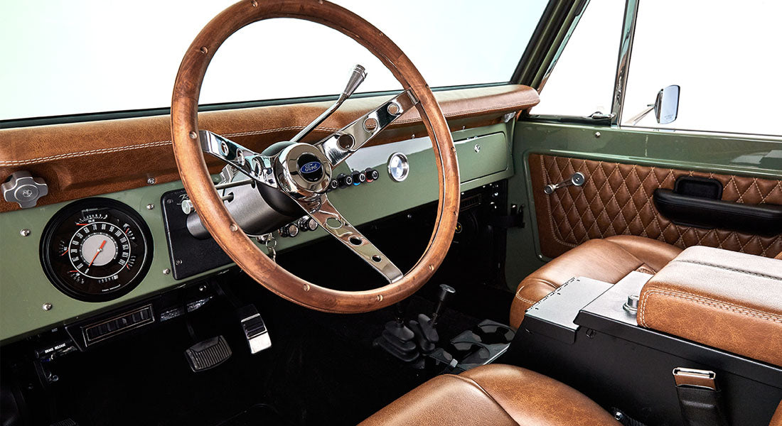 Classic Ford Bronco dashboard