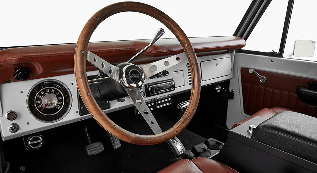 Classic Ford Bronco dashboard
