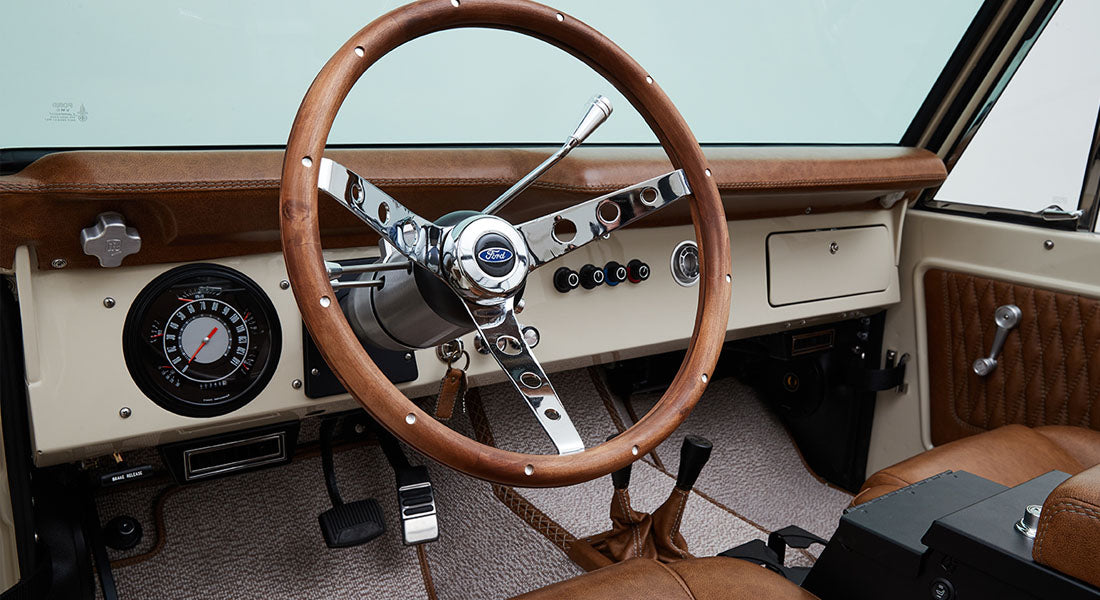 Classic Ford Bronco dashboard