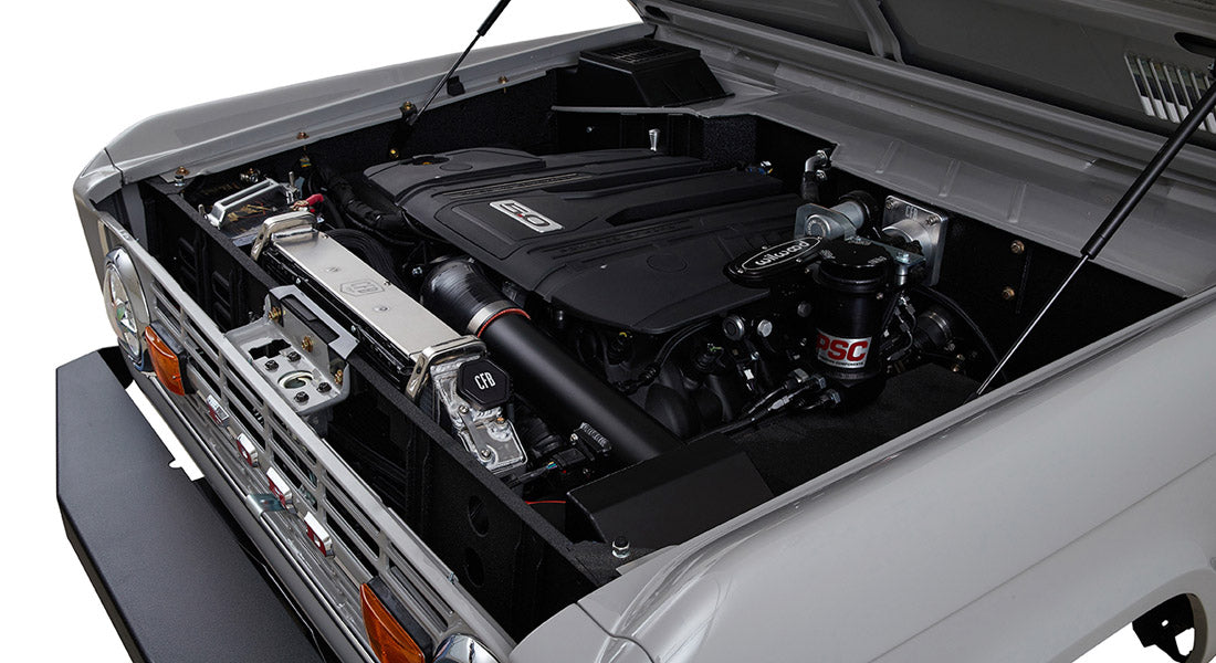Classic Ford Bronco engine bay