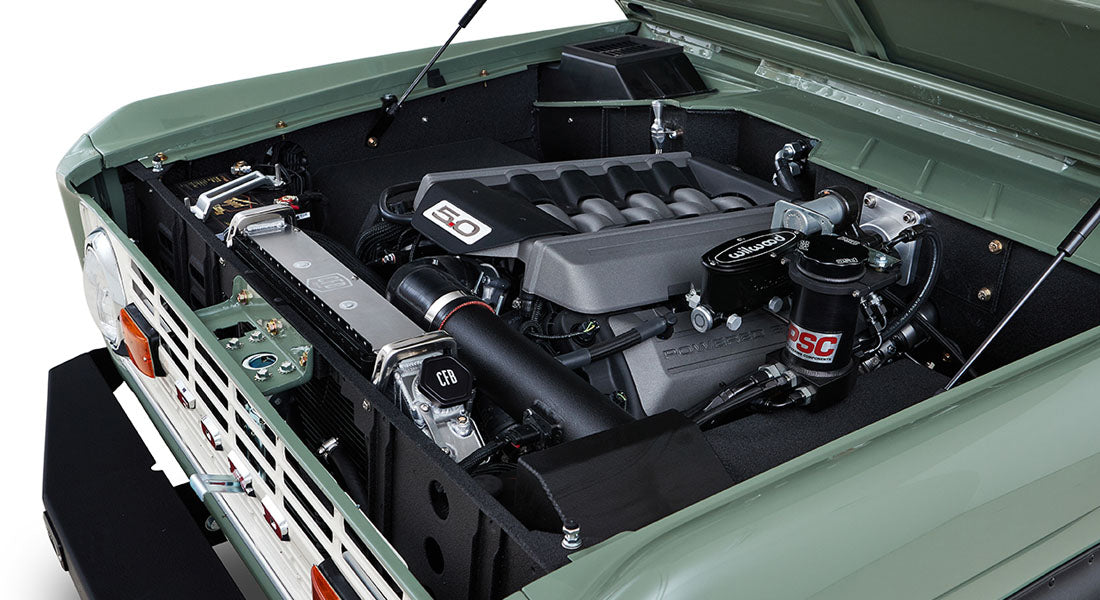 Classic Ford Bronco engine bay