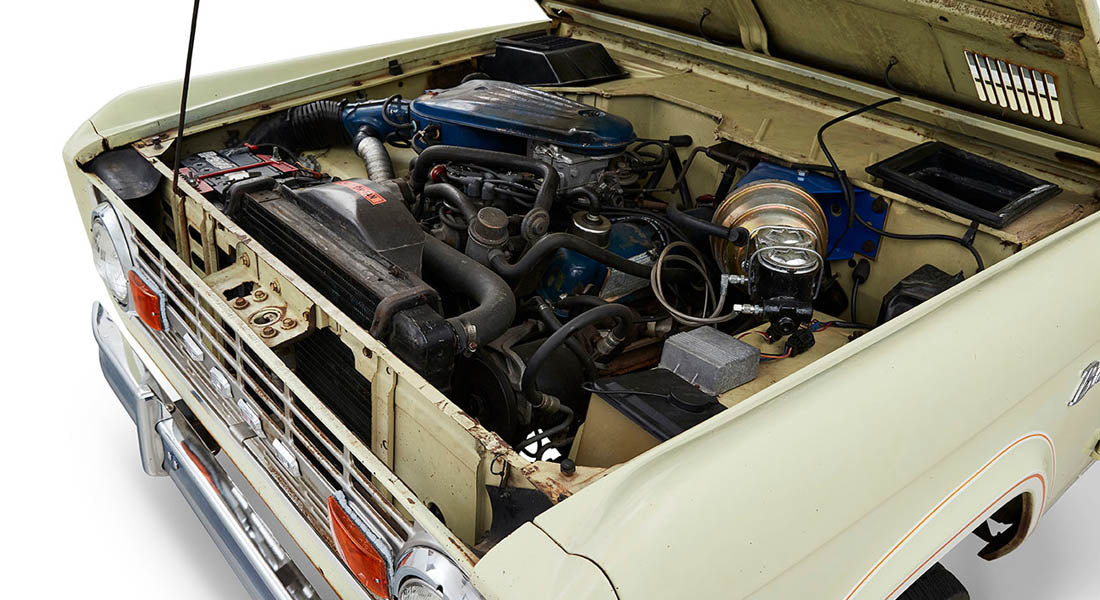 Classic Ford Bronco engine bay