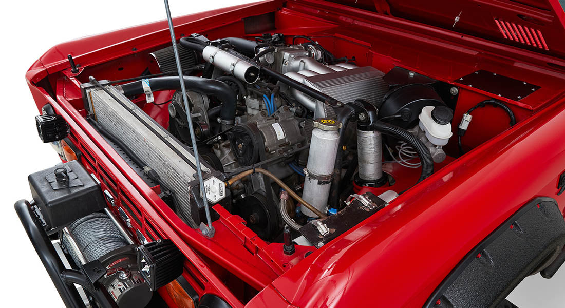 Classic Ford Bronco engine bay