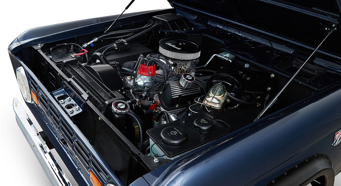 Classic Ford Bronco engine bay