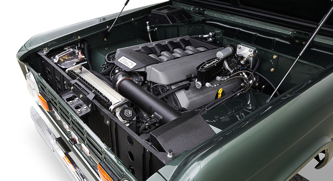 Classic Ford Bronco engine bay