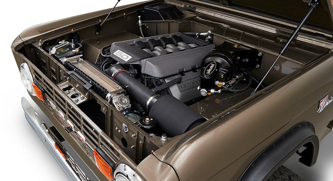 Classic Ford Bronco engine bay