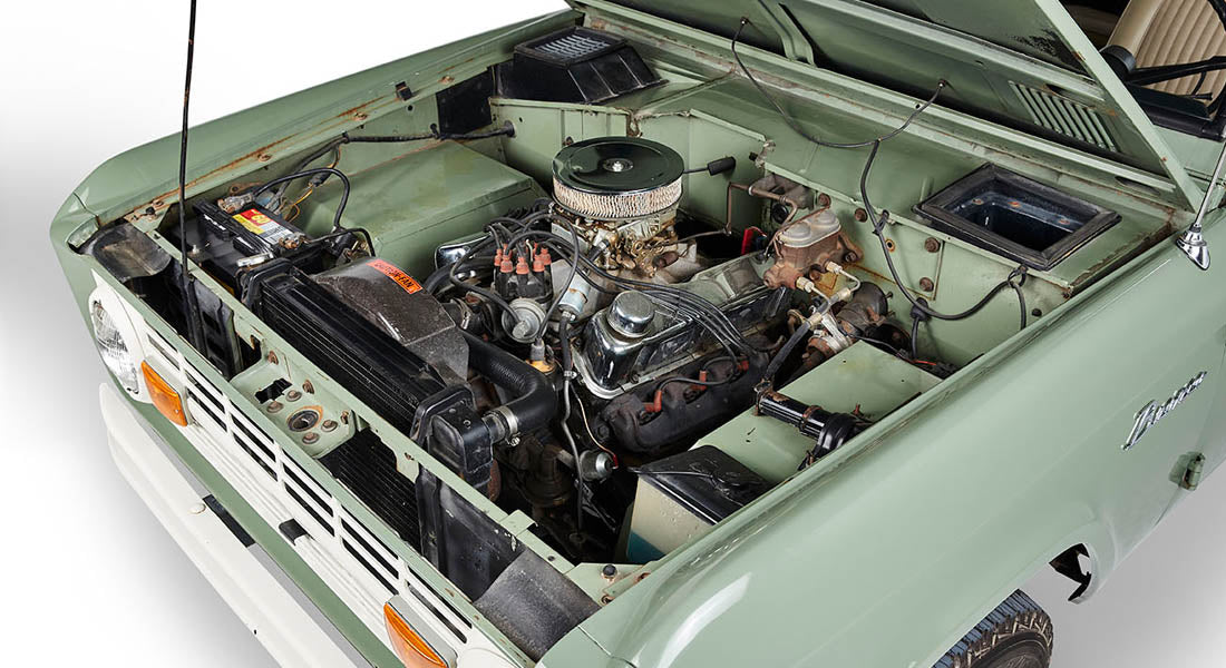 Classic Ford Bronco engine bay
