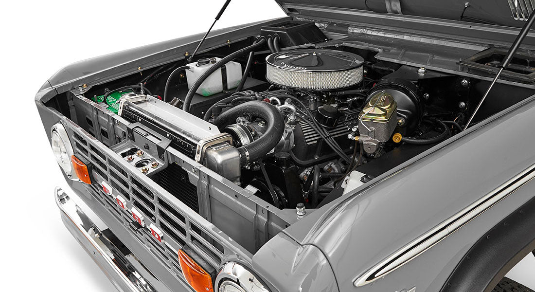Classic Ford Bronco engine bay