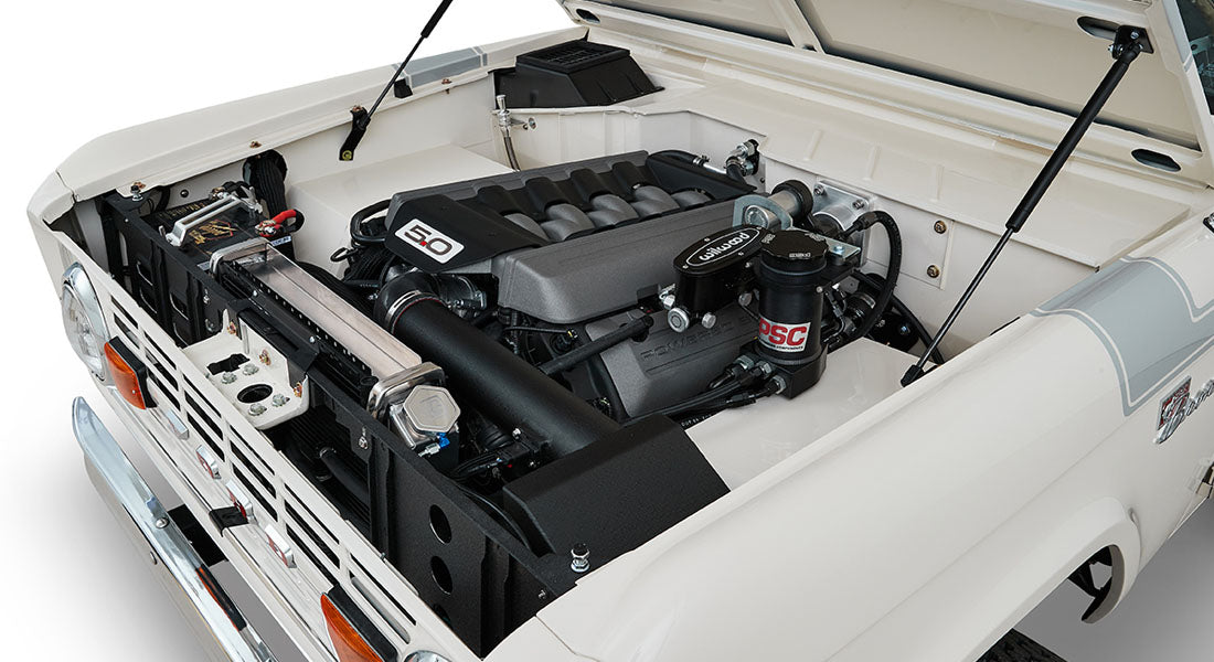 Classic Ford Bronco engine bay