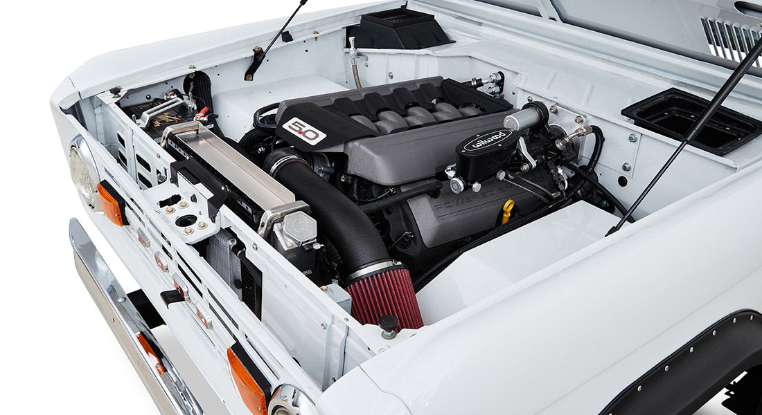 Classic Ford Bronco engine bay