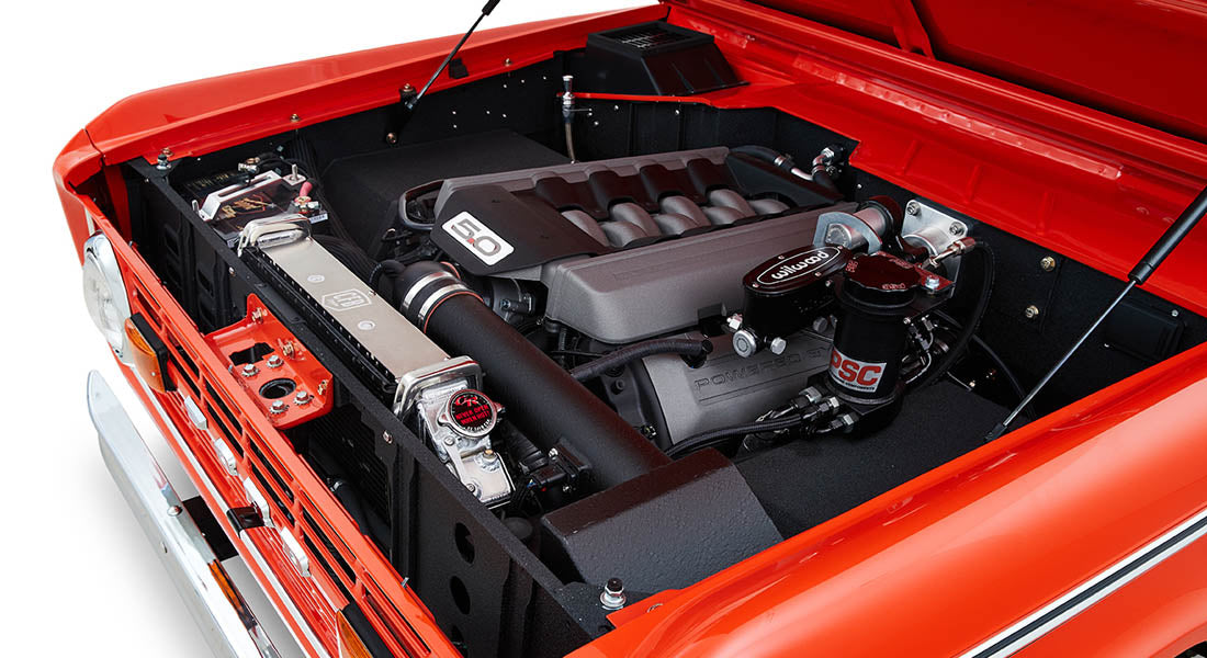 Classic Ford Bronco engine bay