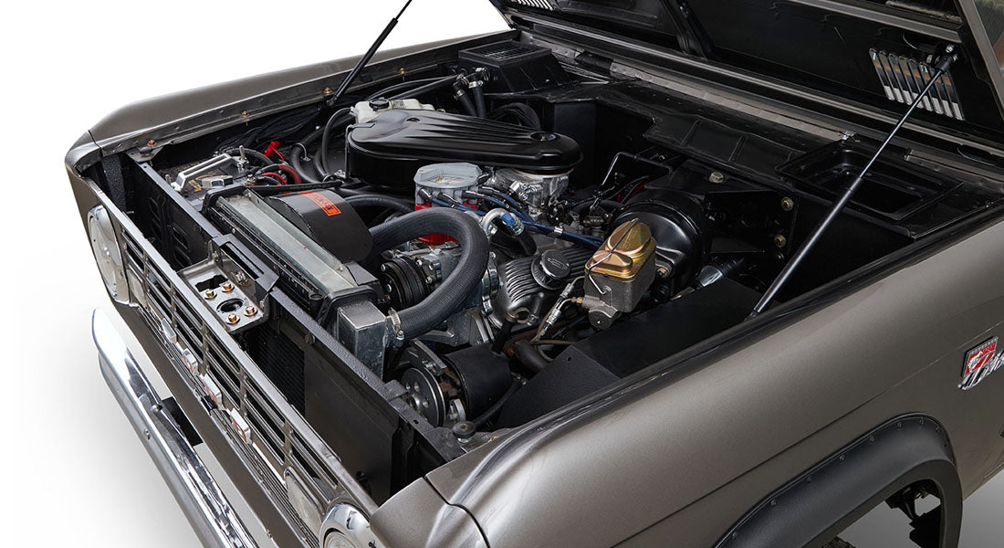 Classic Ford Bronco engine bay