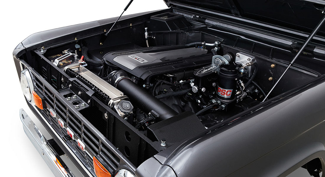 Classic Ford Bronco engine bay